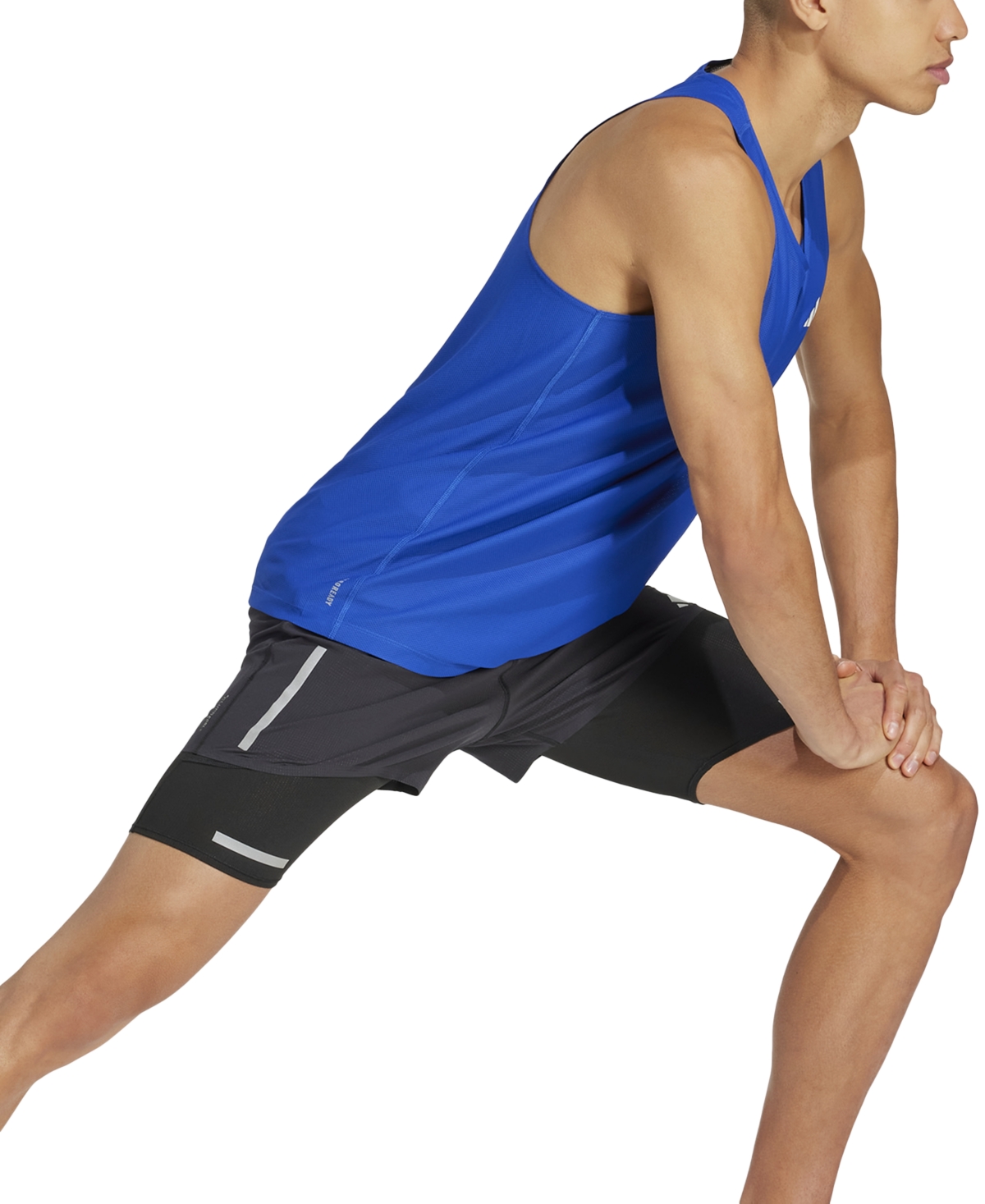 Adidas Originals Men's Own The Run Moisture-wicking Tank Top In Blue