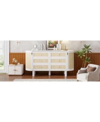 Full Murphy Bed with Hidden Storage & Modern Woven Design