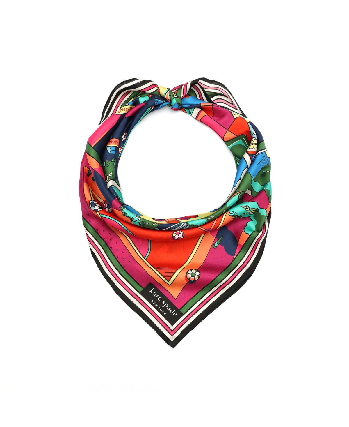 Kate Spade Women's Summer Scene Silk Square Scarf