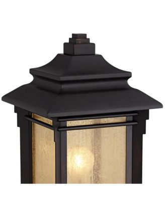 Hickory Point Rustic 16 1/2" Frosted Cream Glass for Exterior Barn Deck Set of 2 Farmhouse Outdoor Pier Mount Lights
