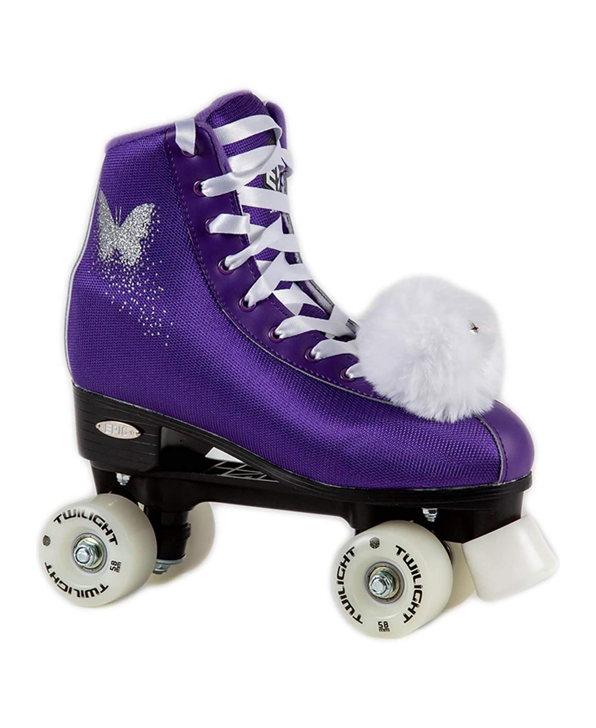 Epic Purple Butterfly Led Quad Skate - Purple