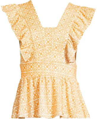 Women's Lightweight Jersey Ruffle Peplum Top