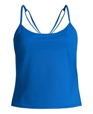 Women's Long Torso Tugless QuickDry Adjustable Strappy Back Tankini Top