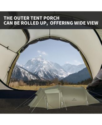 Opalus 3 Person Tunnel Tent, Lightweight Backpacking Tent with Vestibule, Double Wall 4 Season Tents for Camping