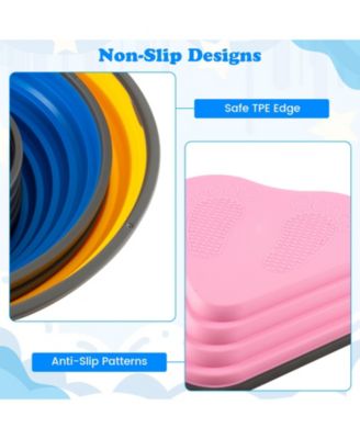 11 Pieces Kids Stepping Stones Stackable Balance Blocks Indoor Outdoor-Multicolor