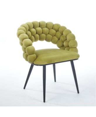 Green Modern Chairs (Set of 2), Gold Legs