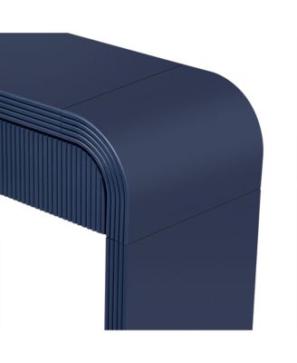 Modern Rounded Console Table with 2 Drawers