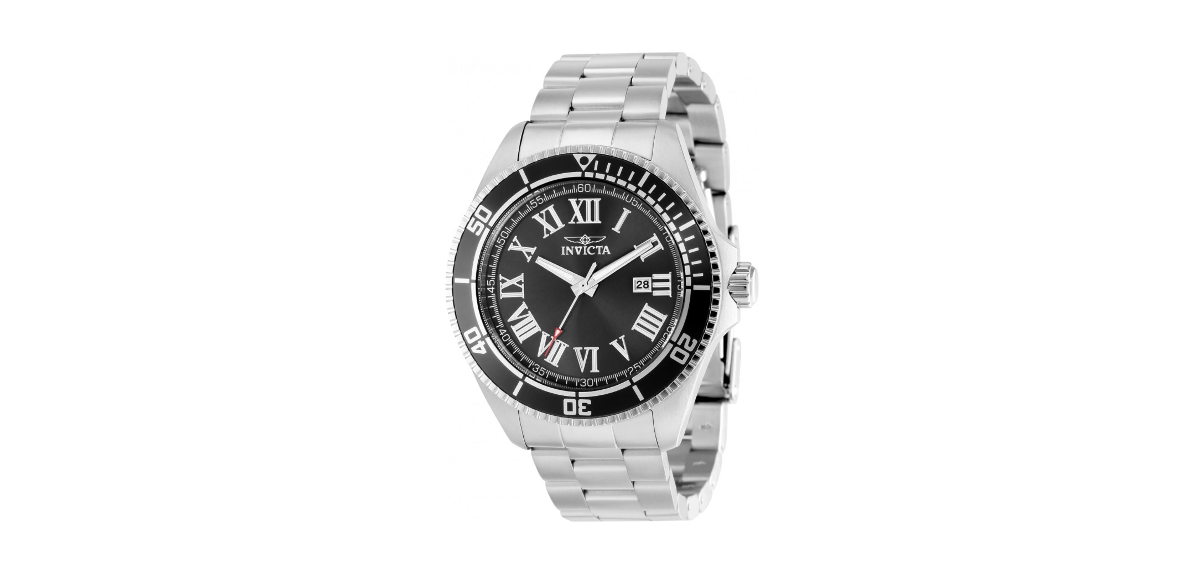 Invicta Men's 14998 Pro Diver Quartz 3 Hand Black Dial Watch