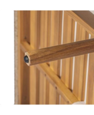 Streamdale Woven Outdoor Lounge Chair - Wood Frame, Polyester Cushions