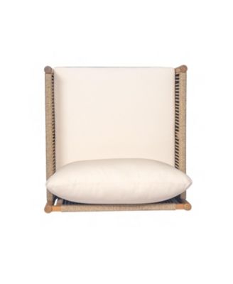 Streamdale Woven Outdoor Lounge Chairs - Wood Frame & Cushions (Set of 2)