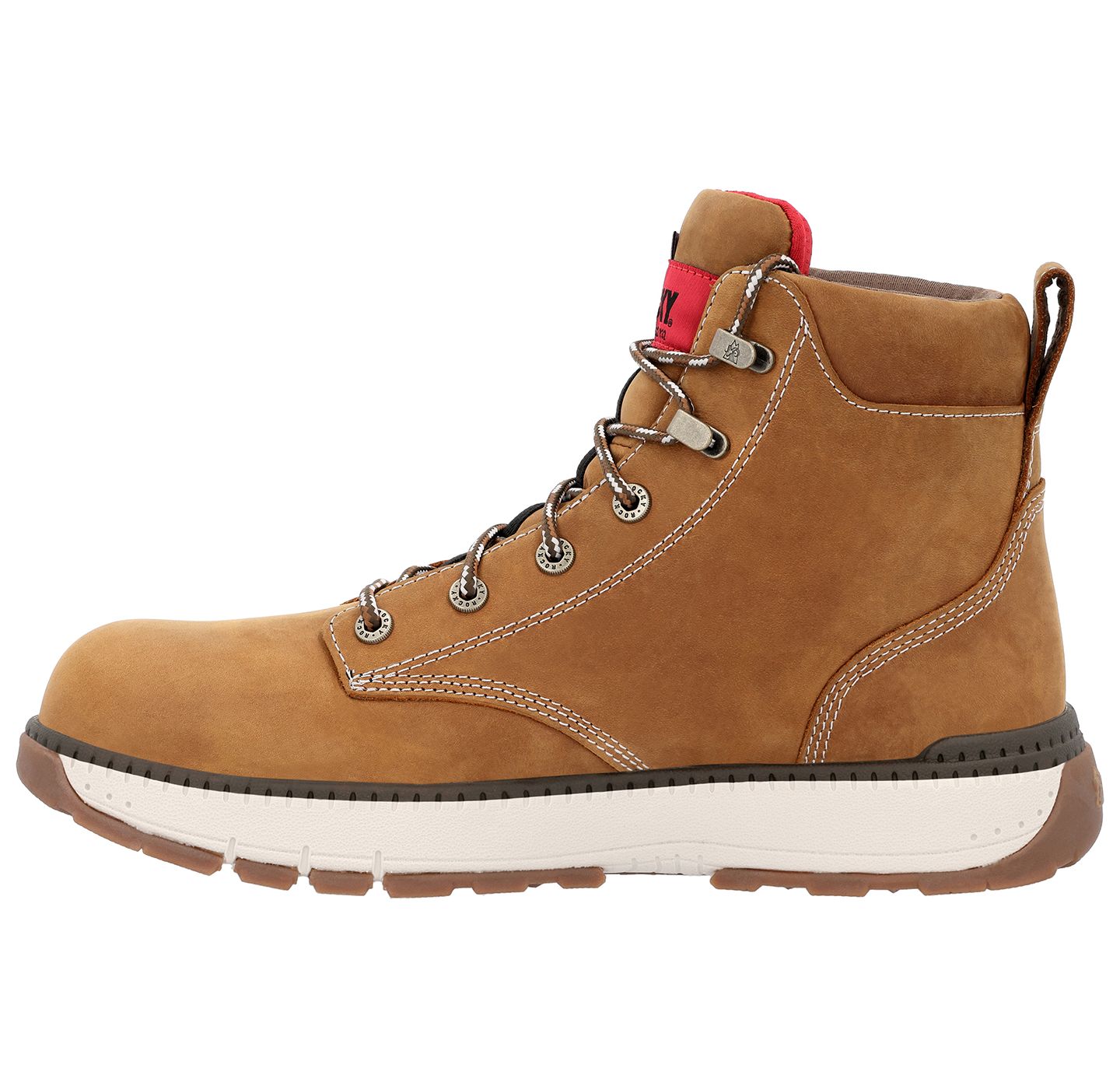 Мужские ботинки ROCKY Rebound Wedge Waterproof Composite Toe Work Boot, цвет: Коричневый — фото 5