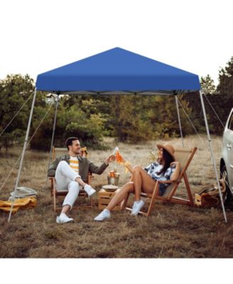 10 x 10 Feet Outdoor Instant Pop-up Canopy with Carrying Bag-Blue