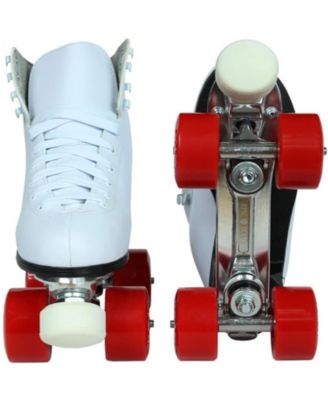 Epic Classic White & Red Quad Roller Skates