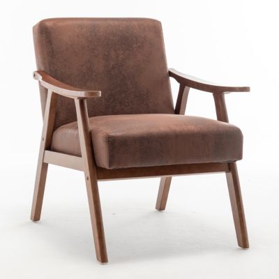 Mid-Century Velvet & Wood Accent Chair for Comfort and Style