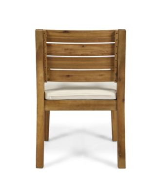 Streamdale Acacia Wood Expandable Dining Set with Cushions