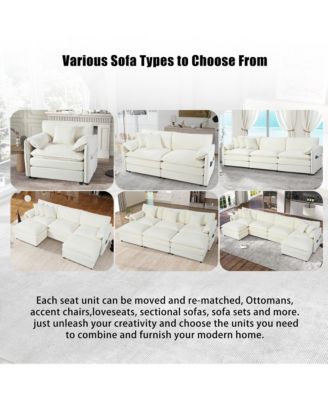 Streamdale Chenille Cloud Couch - Oversized Modular Sofa