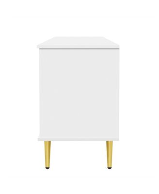 Streamdale Modern 78.7" TV Stand with 2 Drawers and 2 Glass-Door Cabinets