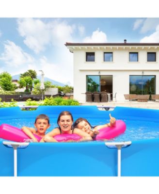 Round Above Ground Swimming Pool With Pool Cover