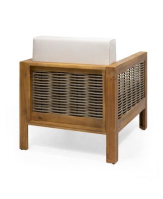 Streamdale Acacia Wood Club Chairs (Set of 2) - Teak Finish