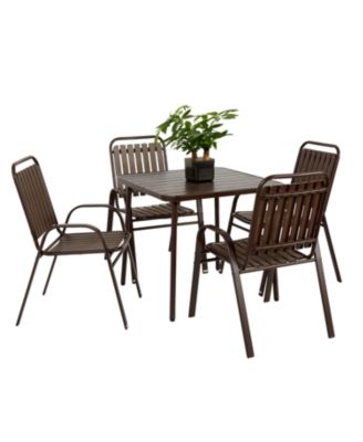Streamdale Brown 5-Piece Outdoor Dining Set