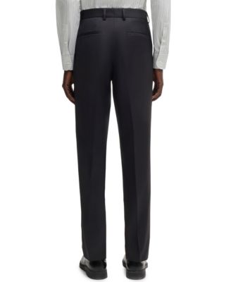 BOSS Men's Regular-Fit Virgin Wool Formal Trousers