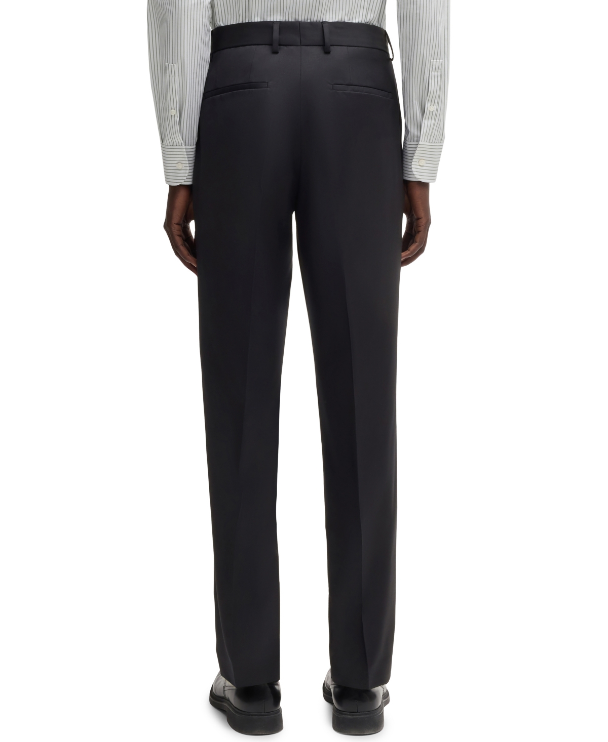 Hugo Boss Slim-fit Trousers In Patterned Stretch Twill