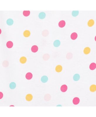 Baby Girls 2-Pack Snug Fit Footed Cotton Pajamas, Love, 0-3 Months