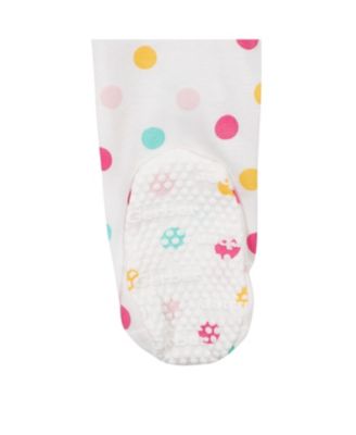 Baby Girls 2-Pack Snug Fit Footed Cotton Pajamas, Love, 0-3 Months