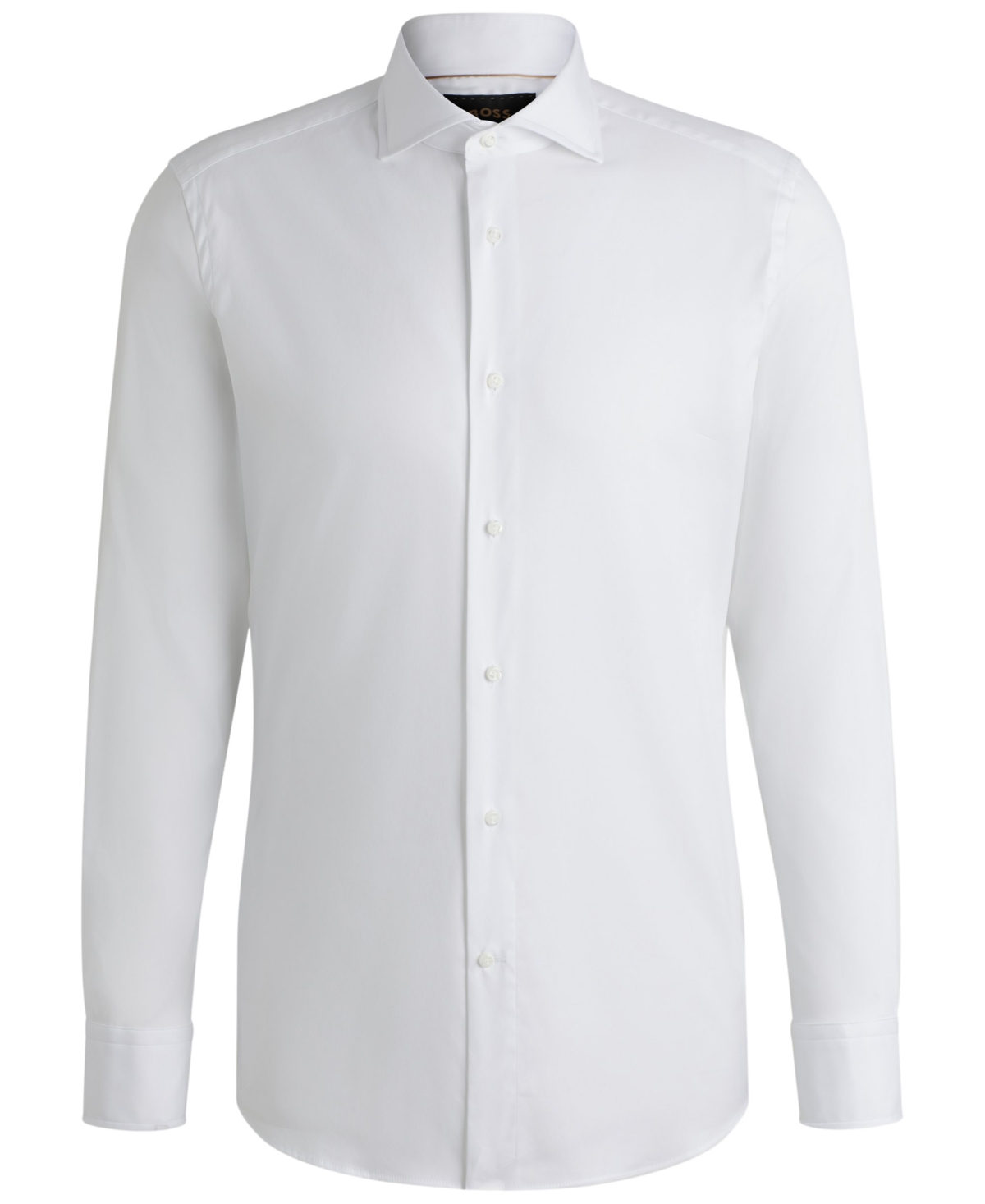 Hugo Boss Mens Boss Regular-fit Long-sleeve Stretch-linen Shirt In White