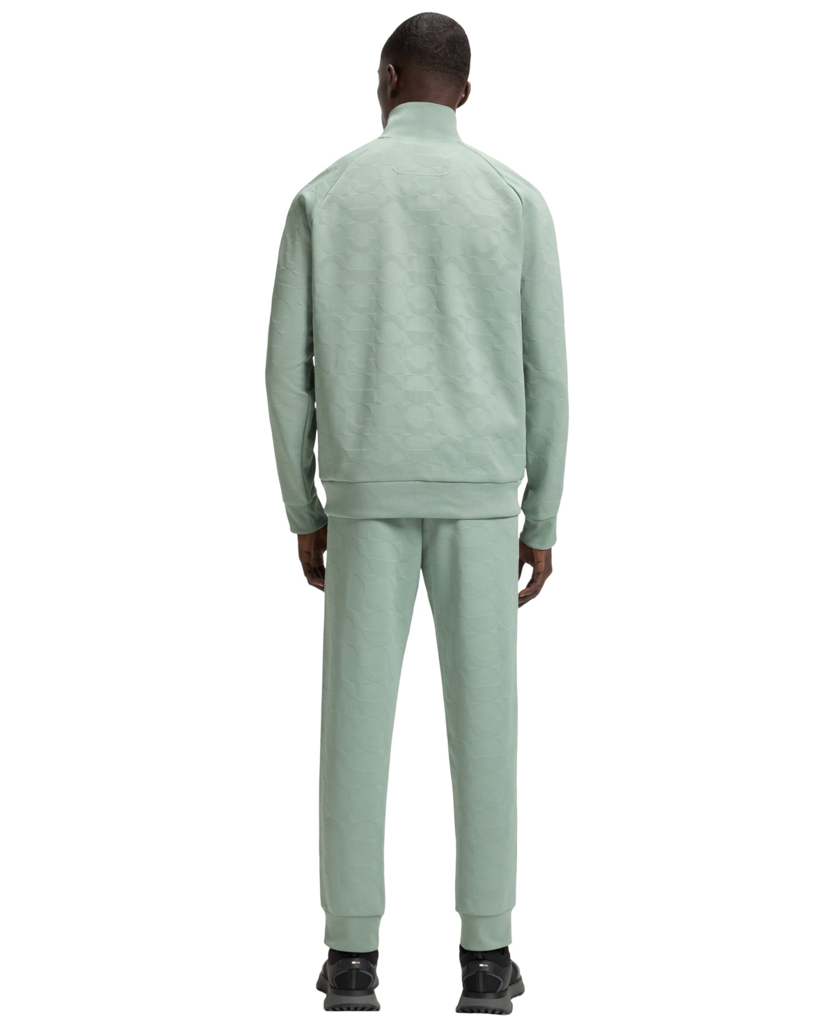 Shop Hugo Boss Boss By  Men's Circle-jacquard Zip-up Sweatshirt