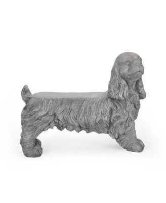 Streamdale Dog Statue Bench - Garden Accent Seating