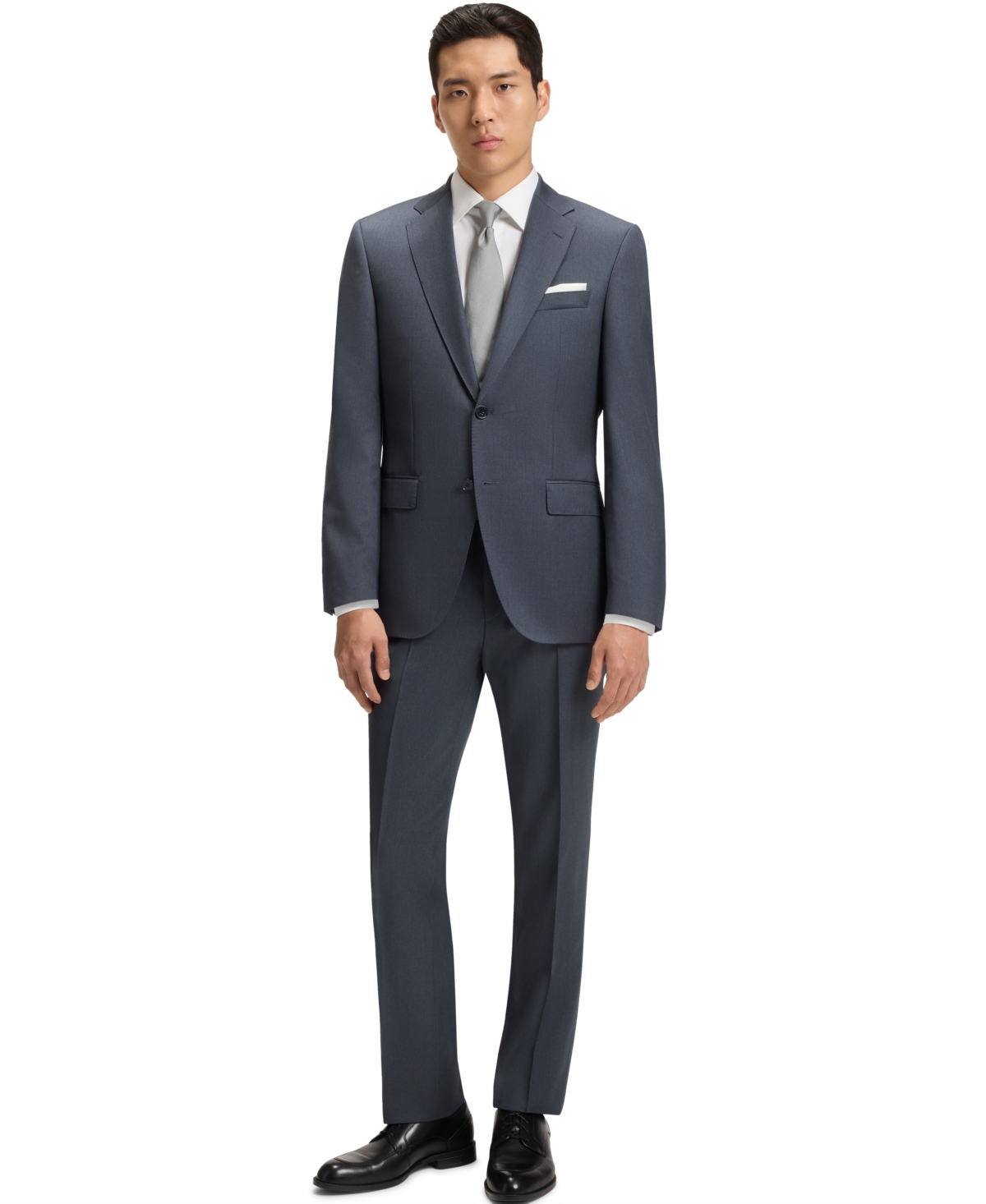 Boss by Hugo Boss Men's Virgin-Wool Serge Suit Jacket - Dark Gray