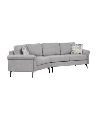 Curved Sofa with Pillows