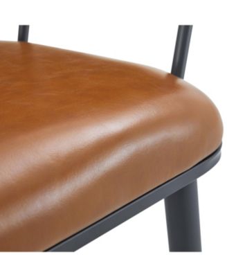 Streamdale Indoor Upholstered Dining Chair With Metal Legs (Set of 2),Brown