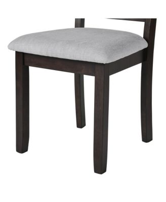  Natural 3-Piece Dining Set with Drop Leaf Table & Upholstered Chairs