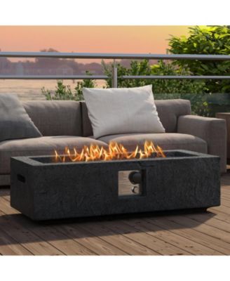 42.5 Inch 50000 BTU Fire Pit Table Set with Stainless Steel Burner