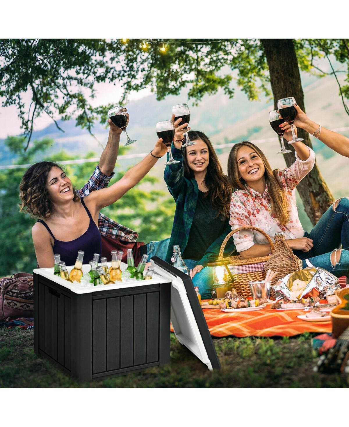10 4-in-1 Gallon Storage Cooler for Picnic and Outdoor Activities