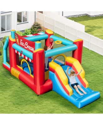 5-in-1 Ice Cream Inflatable Bounce House with Ball Pit and Slide with 520W Blower