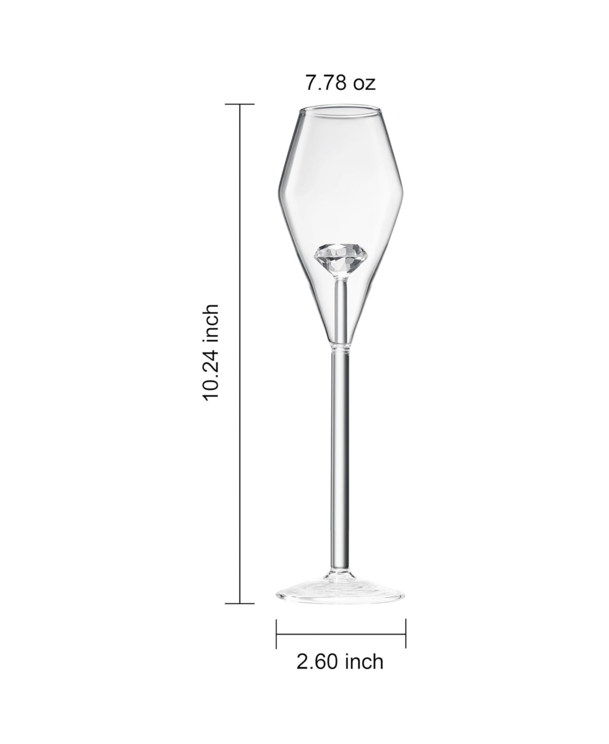 The Wine Savant Wedding Toast Champagne Flute Glasses, Set Of 2