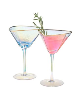 Classic Hammered Martini Glasses, Set of 2