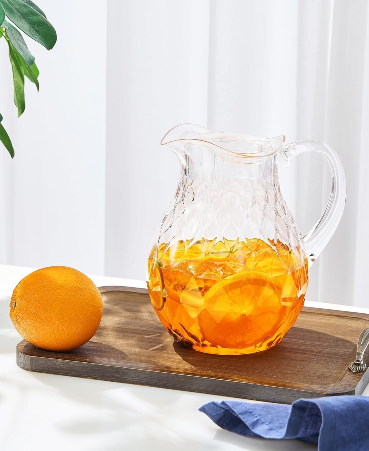 The Wine Savant Textured Vintage Quilted Pitcher