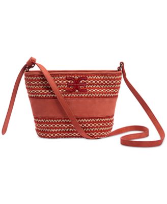 Khiara Leather Espadrille Fan Crossbody Bag