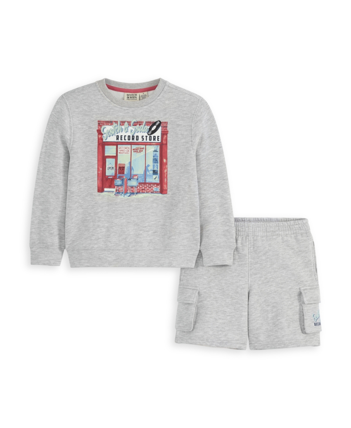 SCOTCH & SODA TODDLER BOYS 2-PIECE CREWNECK T-SHIRT AND SHORTS SET 