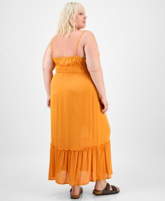 Trendy Plus Tie-Front Maxi Dress