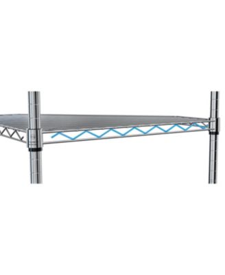 6 Tier Shelf Corner Wire Shelf Rack Pentagonal Shelves Adjustable Metal Heavy Duty Free Standing Corner Storage Display Chrome Rack for Bathroom, Living Room, Kitchen - Chrome