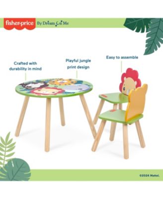 Fisher Price Animal Kingdom Table & Chair in Jungle Print