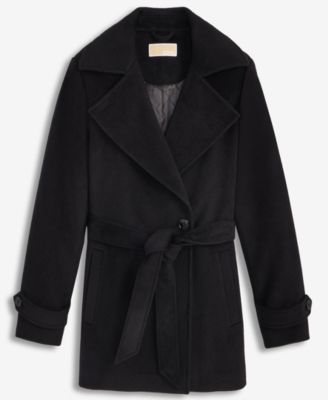 Petite Short Belted Wrap Coat, Exclusively at Macy's
