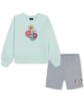 Under Armour - Toddler & Little Girls Crewneck Top & Bike Shorts, 2 Piece Set