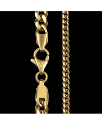 Men's Cuban Chain - 5mm Gold Curb Link Necklace 22