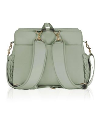 Hannah&Sophia Belle Convertible Diaper Backpack & Messenger Bag in Moonmist Blue